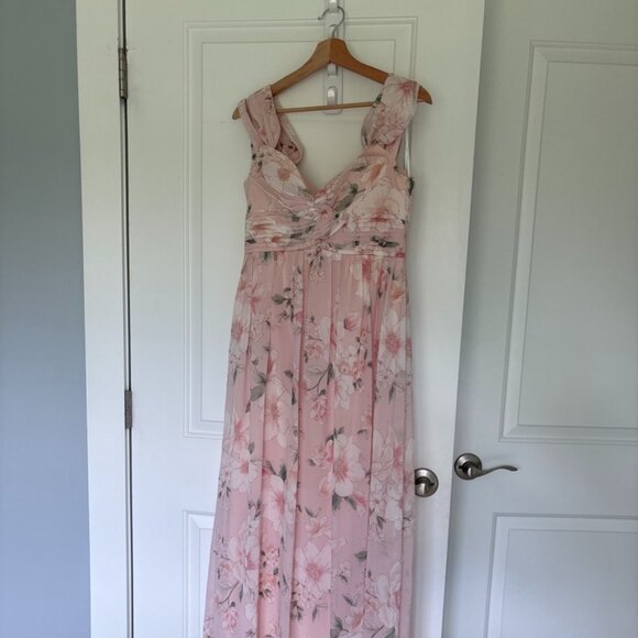 Lulus Floral Pink Maxi Dress - Medium - Picture 1 of 3